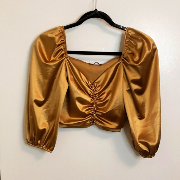 Papermoon Tops - Papermoon gold crop top